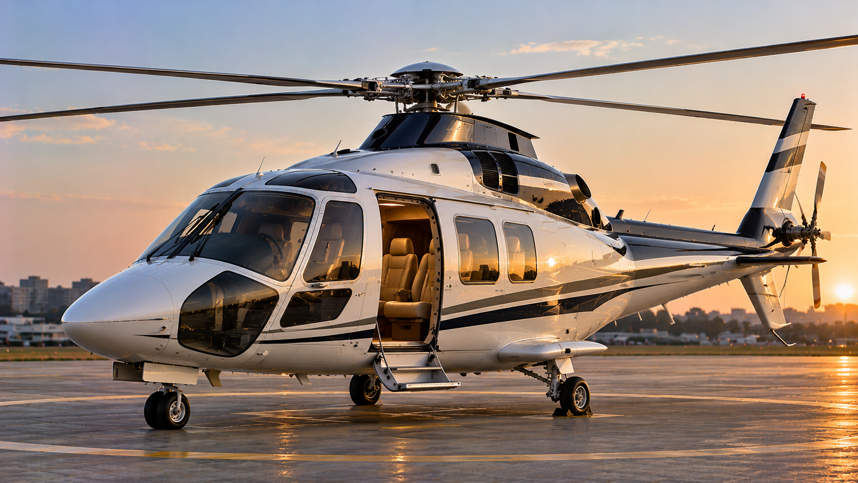 Helicopter private charter aircraft