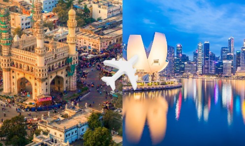 Hyderabad to Singapore private jet charter