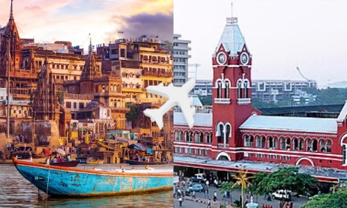 Varanasi to Chennai private jet charter