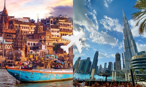 Varanasi to Dubai private jet charter