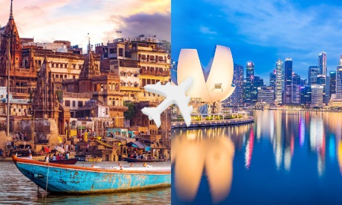 Varanasi to Singapore private jet charter
